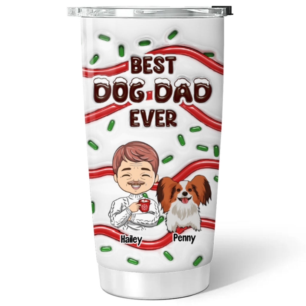 Top-Rated Personalized Custom 3D Inflated Effect Tumbler for Dog Dads and Moms