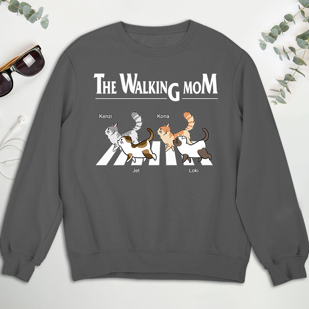 The Walking Cat - Personalized Custom Unisex 8.0 oz Sweatshirt for Pet Lovers