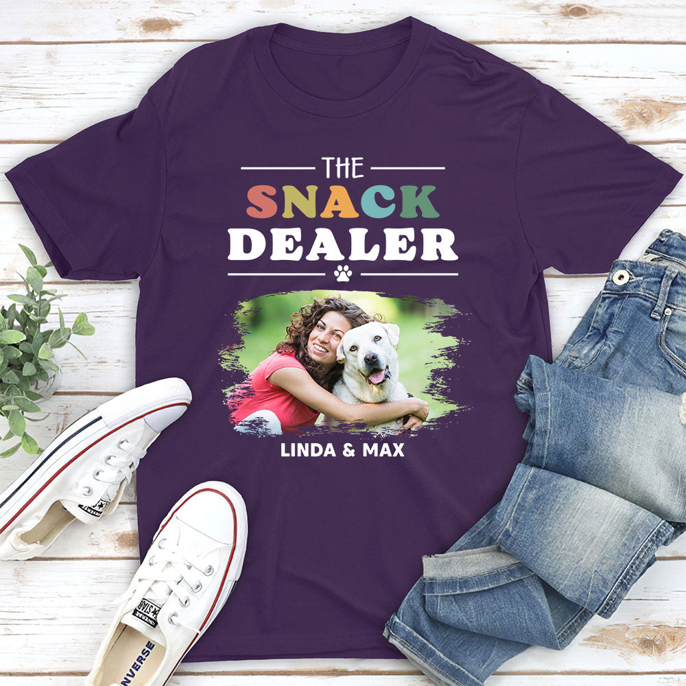 Customizable Personalized Unisex Pets Snack Dealer Photo T-shirt