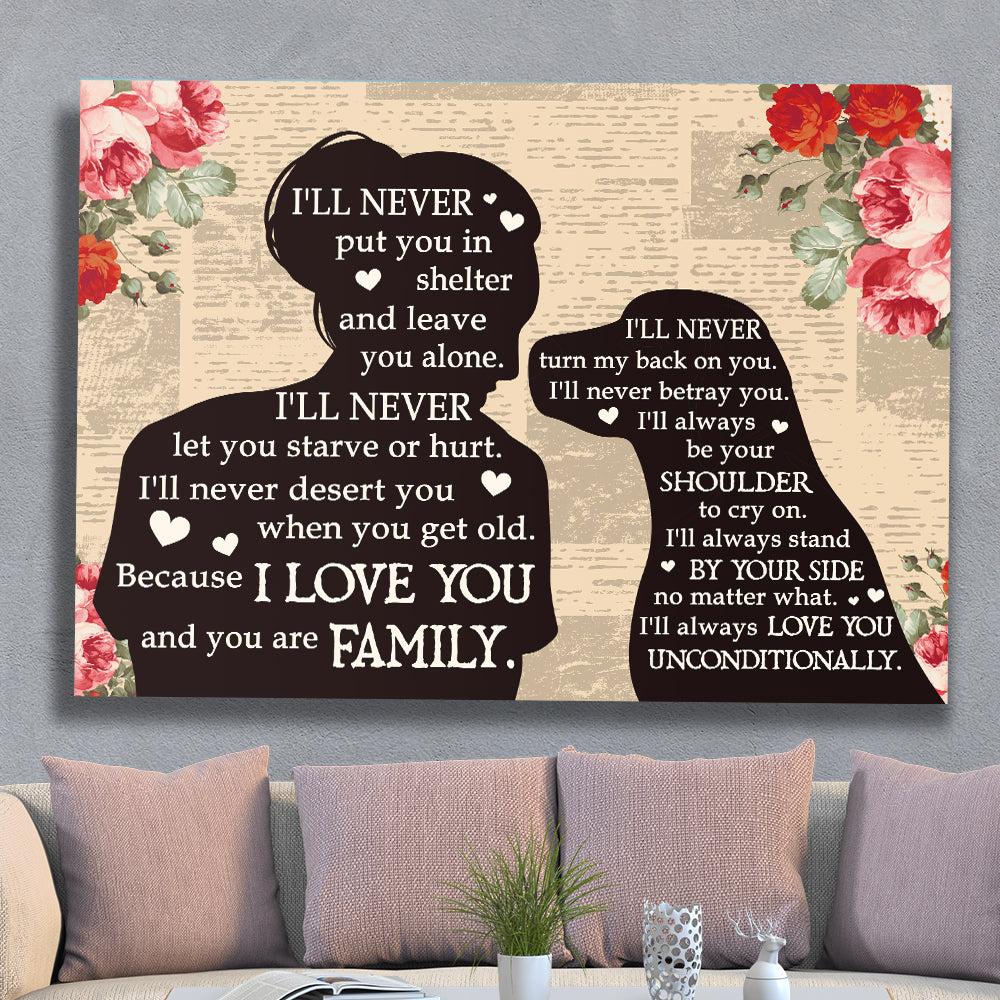I Will Never 2 - Premium Personalized Matte Canvas Print for Pet Lovers