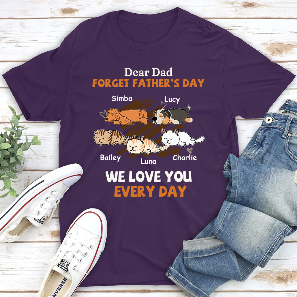 Daily Woof My Dad Version - Personalized Custom Unisex 5.3 oz T-shirt for Pet Lovers