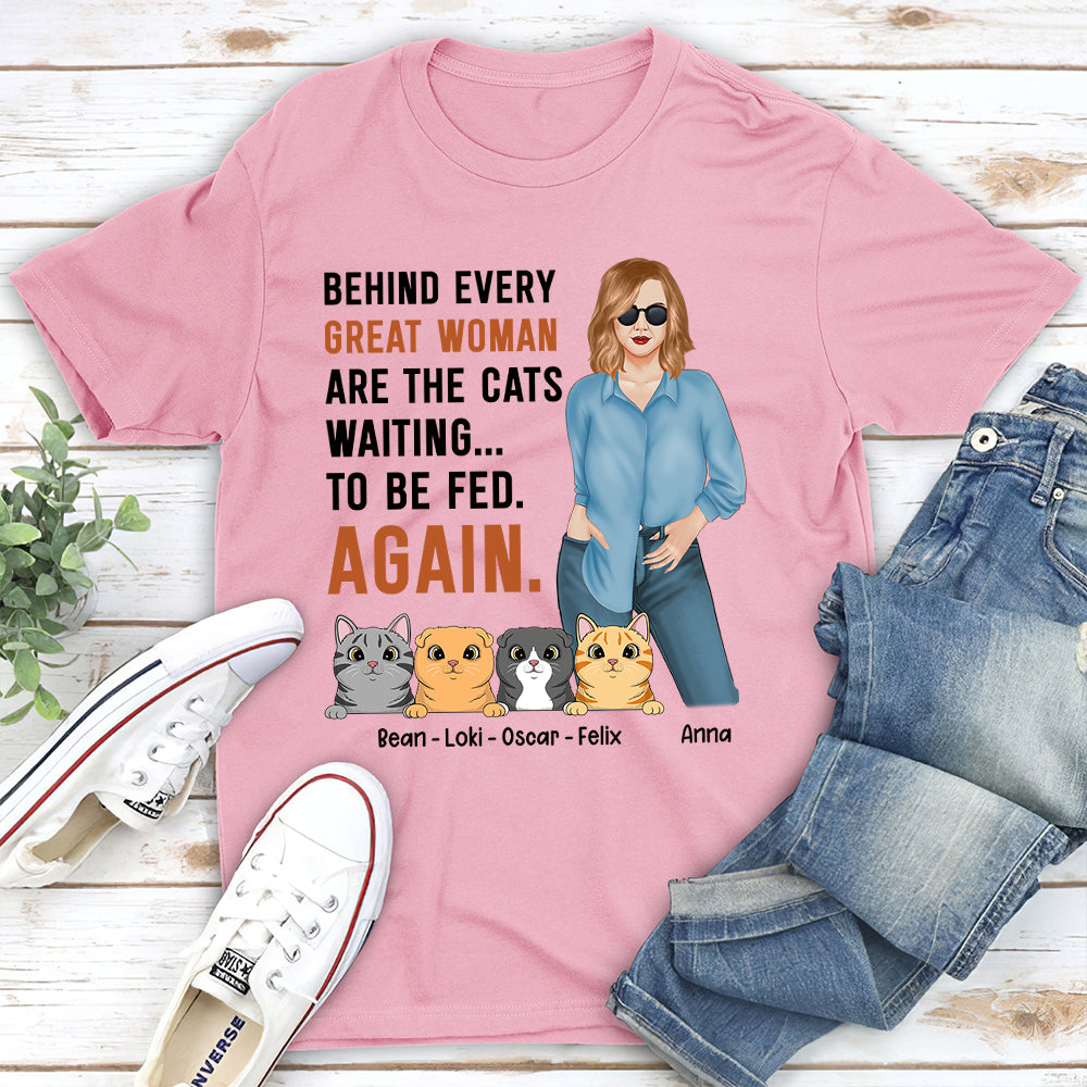 Waiting To Be Fed - Customizable Personalized Unisex T-shirt for Pet Lovers