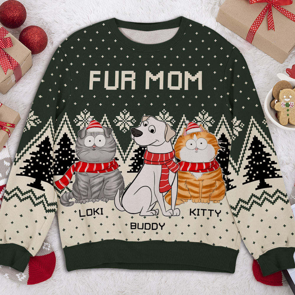 Pet Parents - Customizable All-Over Print Unisex 8.8 oz Personalized Sweatshirt for Pet Lovers