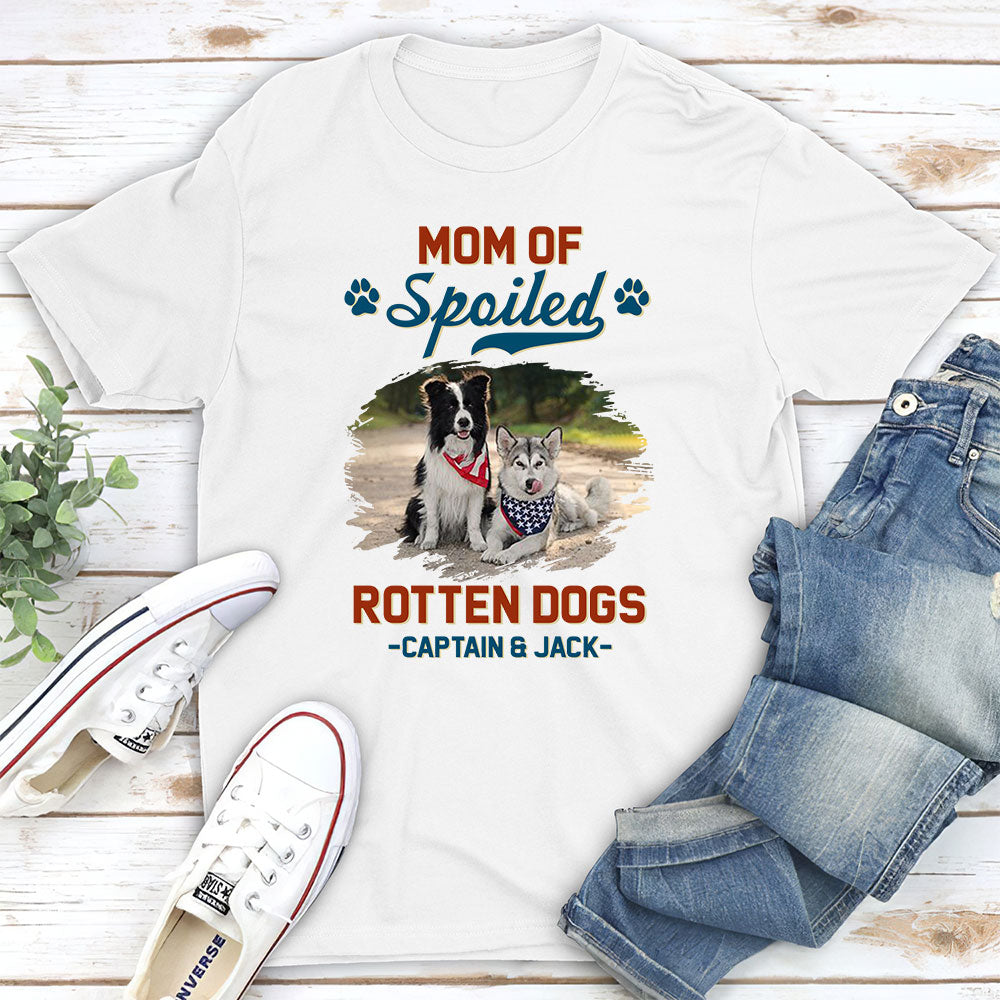 Dad Of Spoiled Dog - Personalized Custom Unisex 5.3 oz T-shirt with Copyrighted Artwork