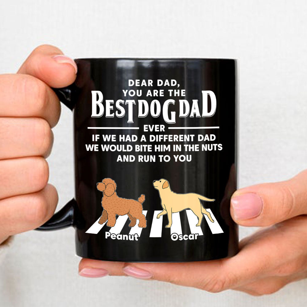 Dogs Run To You 2 - 11oz & 15oz Personalized Custom Black Ceramic Coffee Mug