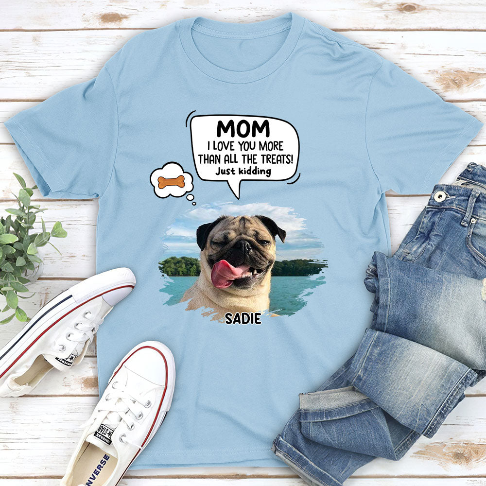 Pet Just Kidding Personalized Custom Unisex 5.3 oz T-shirt - A Unique Gift for Pet Lovers