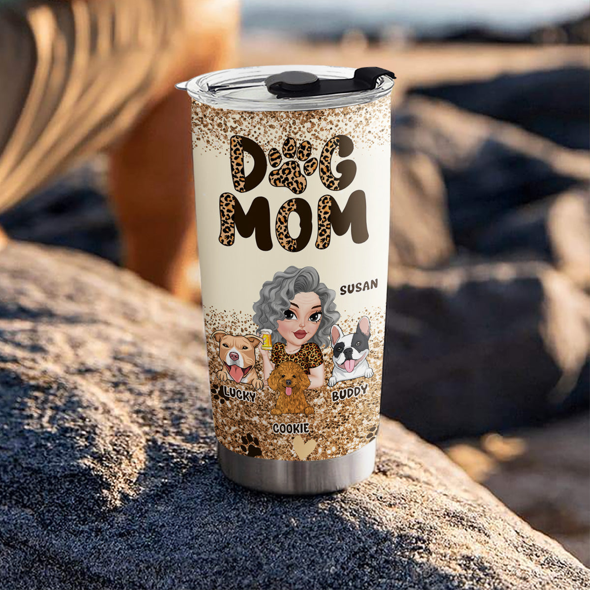 Best Dog Mom Forever - Personalized Custom 20oz Stainless Steel Tumbler with Thousands of Cool Designs
