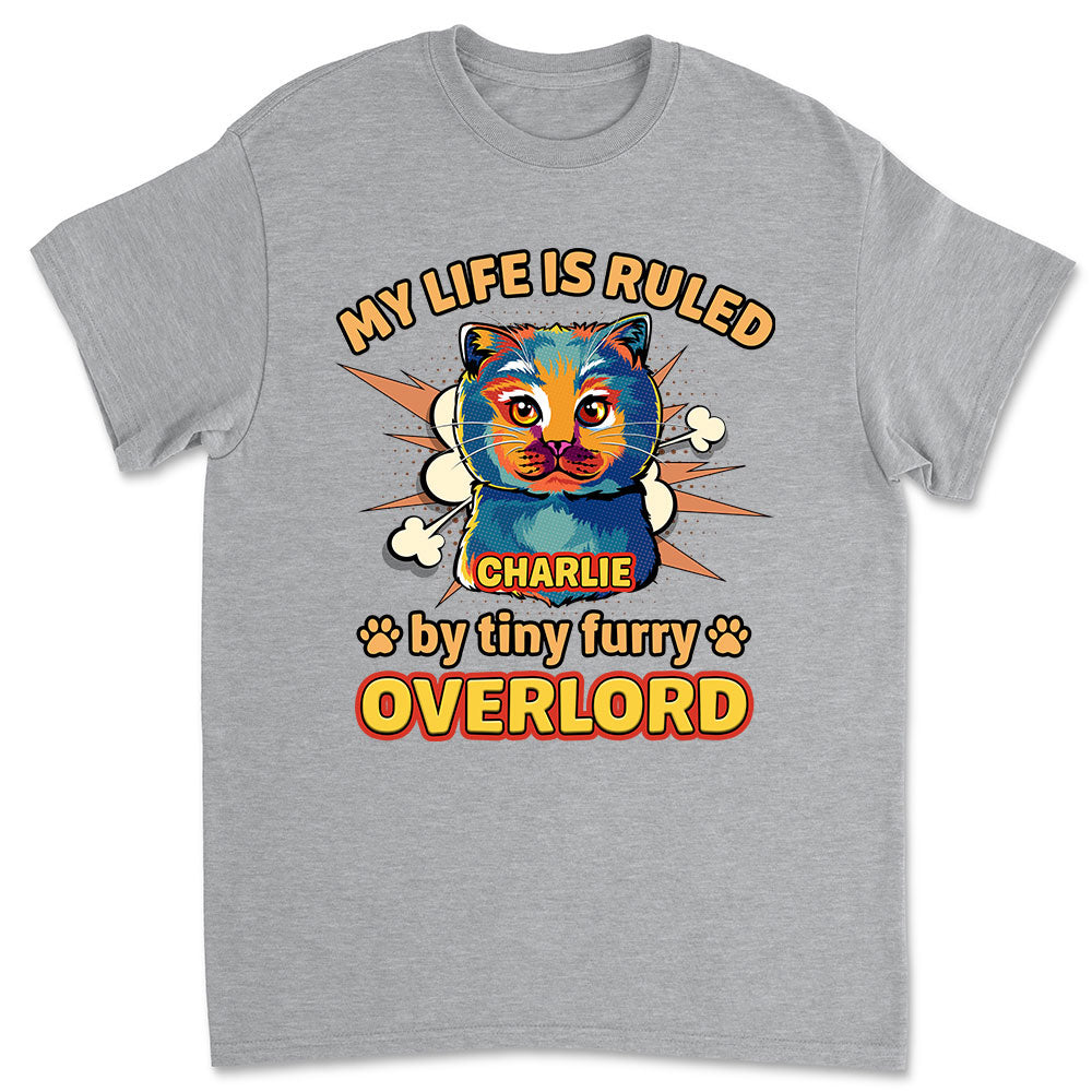 Pop Art Ruled By Cats - Personalized Custom Unisex 5.3 oz T-shirt for Pet Lovers