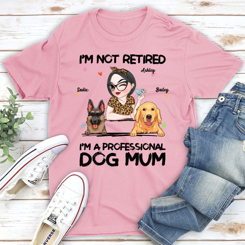 Exclusive Professional Dog Mom - Personalized Custom Unisex 5.3 oz T-Shirt for Pet Lovers