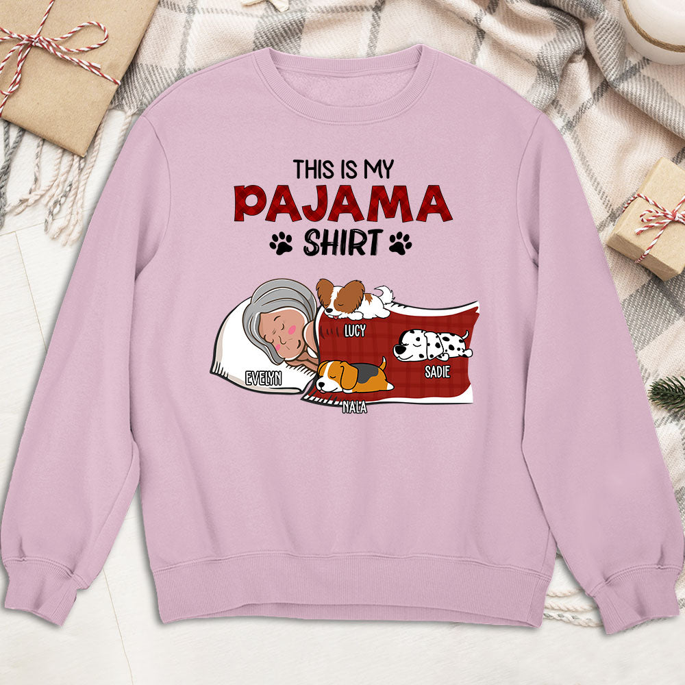 Personalized Custom Sleeping Pajama Sweatshirt - Ideal for Pet Lovers