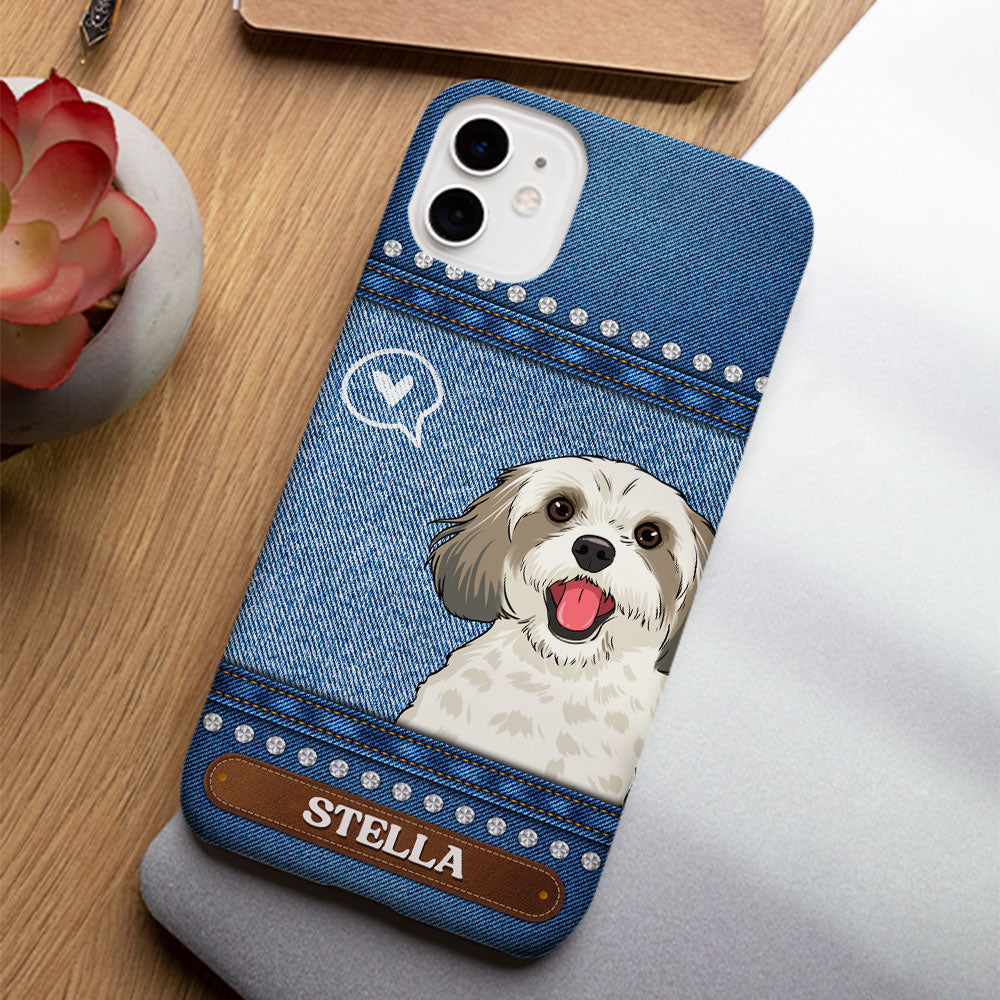 Love Dog Jean - Exquisite Personalized Custom Phone Case for Pet Lovers