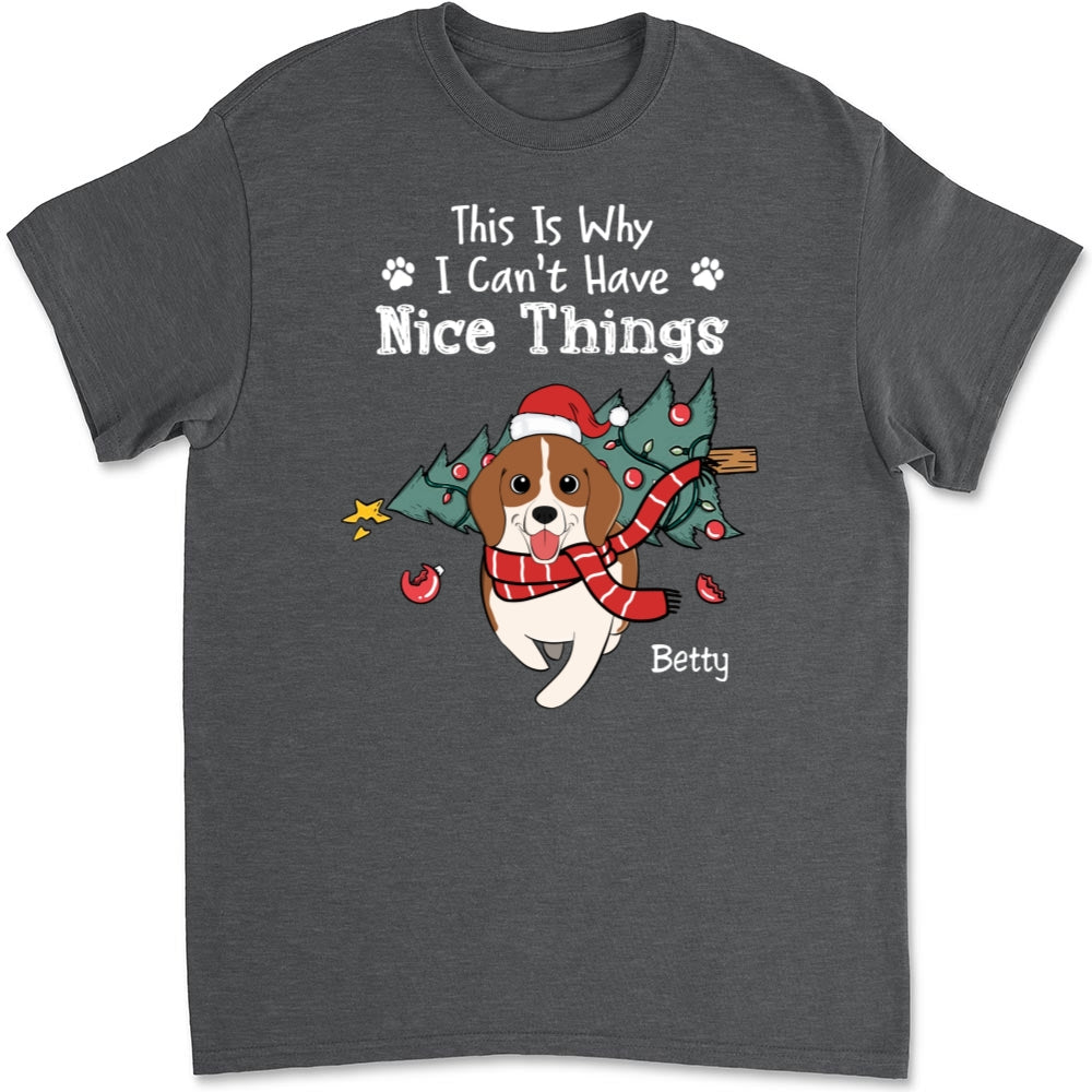 The Reason Is Here - Personalized Custom Unisex 5.3 oz T-shirt for Pet Lovers