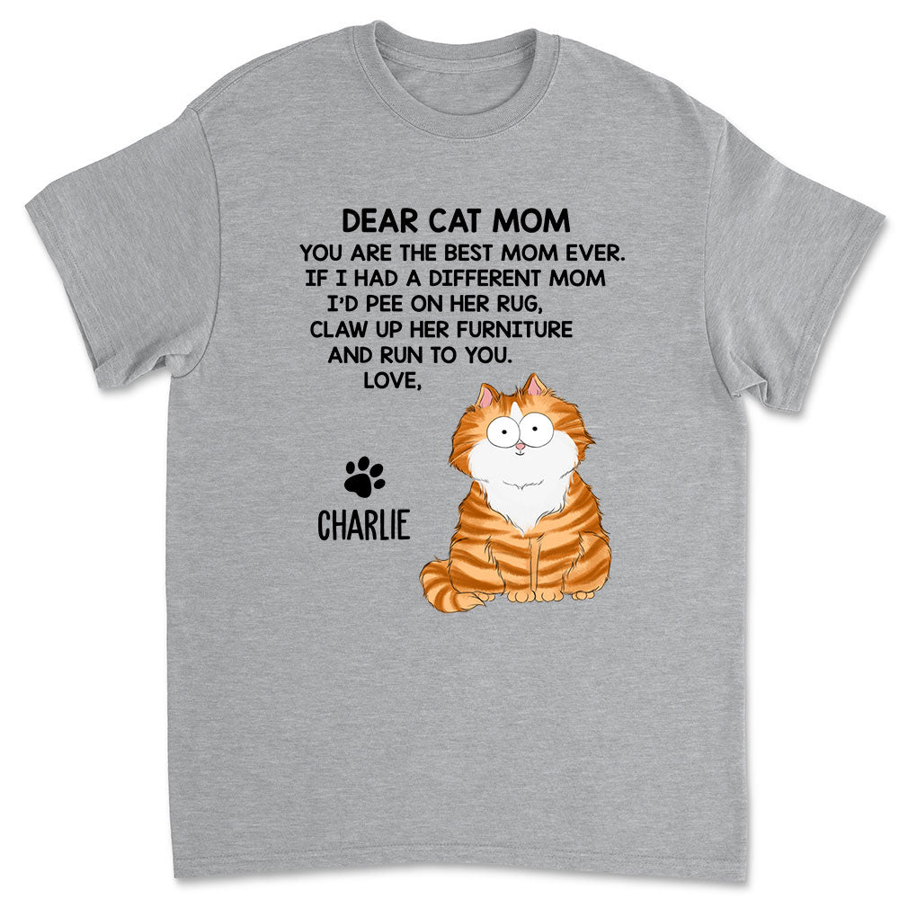 Unique Personalized Custom Unisex 5.3 oz Claw Up Her Furniture T-shirt for Pet Lovers