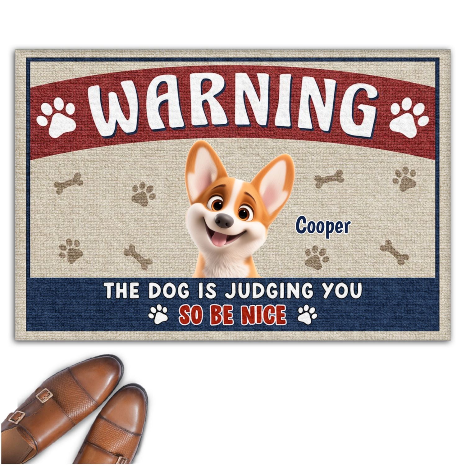 Personalized Custom Doormat - Dogs Are Judging You, Be Nice! Ideal for Pet Lovers