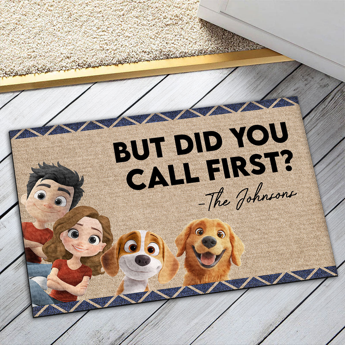 But Did You - Personalized Custom Pet Doormat with Sublimation Printing and Multiple Size Options