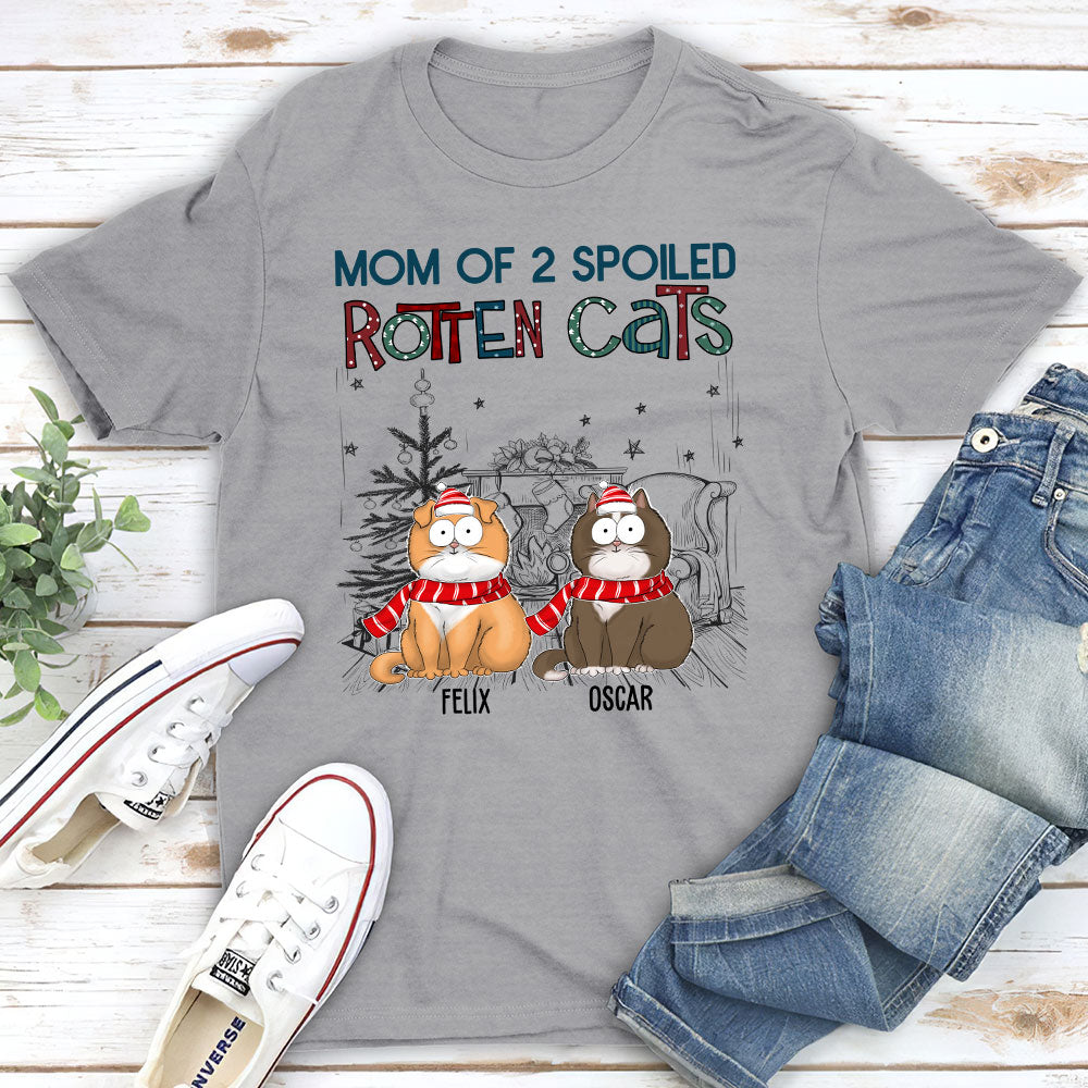 Dad Of A Spoiled Rotten Dog - Personalized Custom Unisex 5.3 oz T-shirt for Pet Lovers