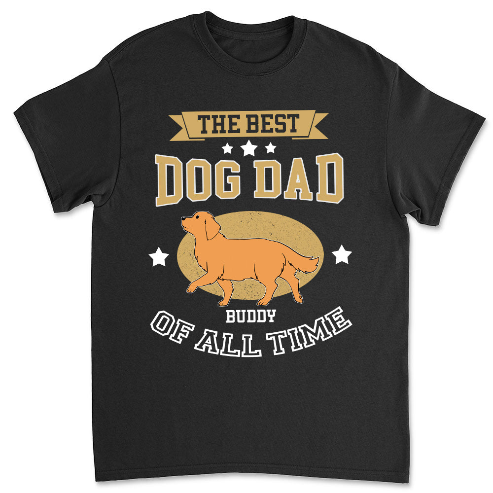 Best Dad All Time - Customizable Personalized Unisex Cotton Blend T-shirt for Pet Lovers