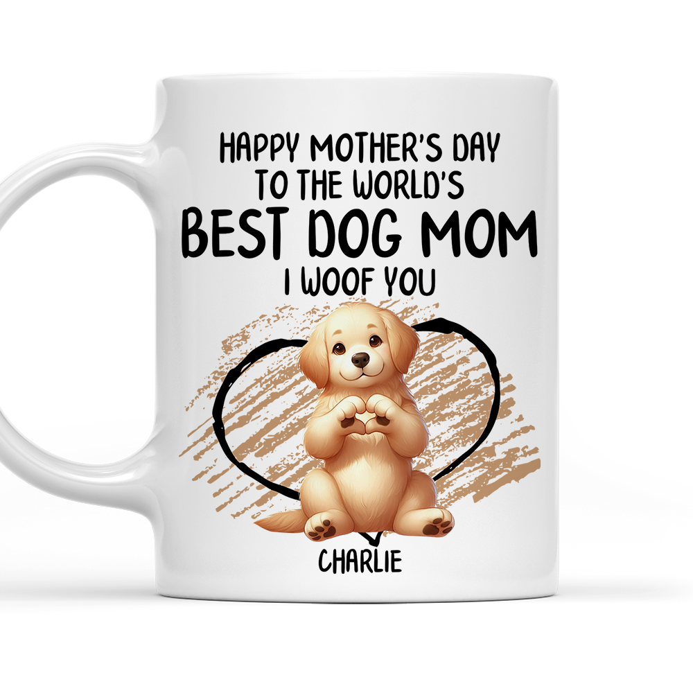 Heart Sign Mom - Personalized Custom 11oz/15oz Coffee Mug for Pet Lovers