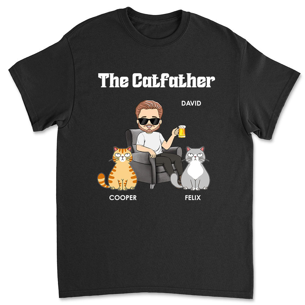 The Catfather - Stylish Personalized Custom Unisex 5.3 oz T-shirt for Pet Lovers