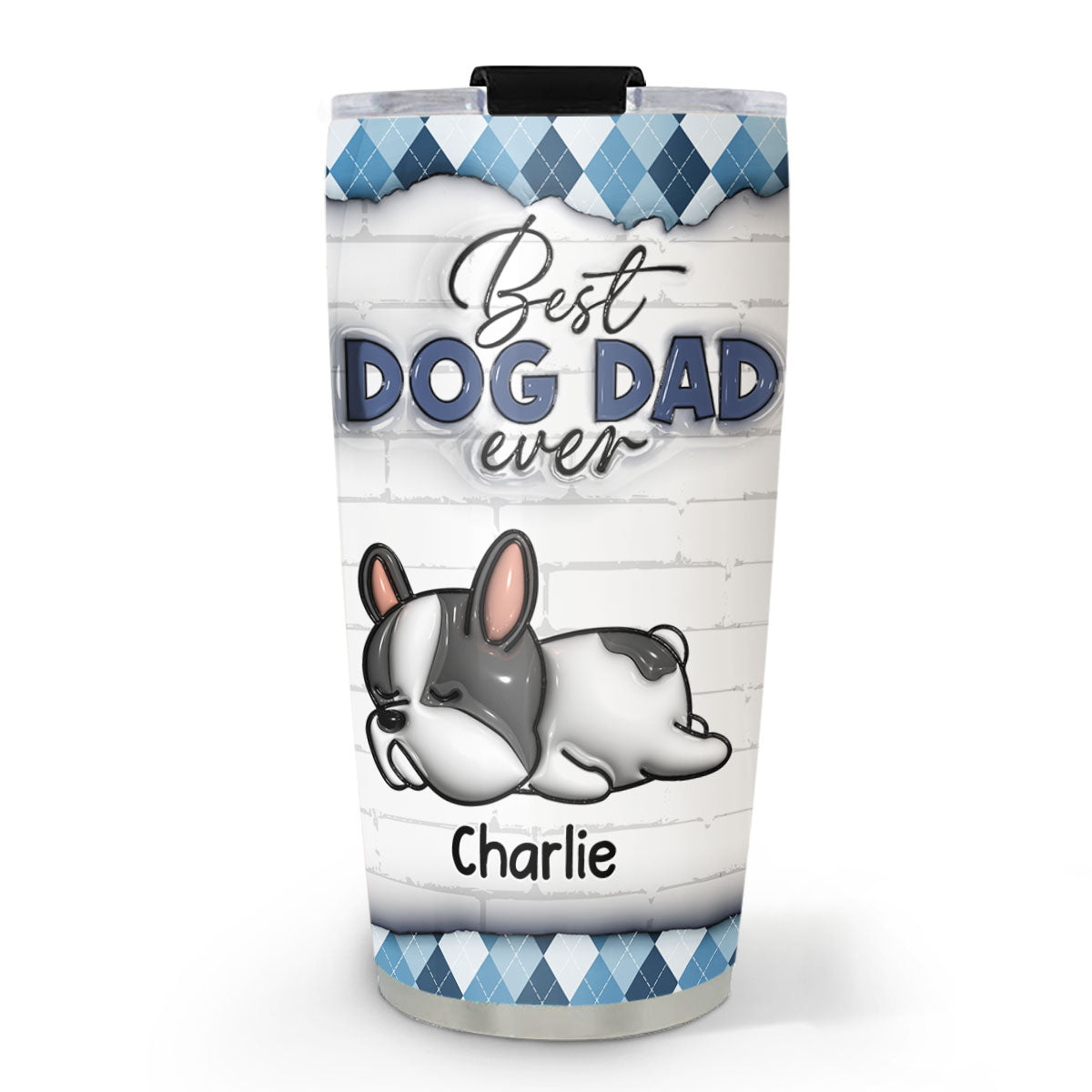 Best Dog Parents - Personalized Custom 3D Inflated Effect 20oz Stainless Steel Tumbler for Ultimate Drink Insulation