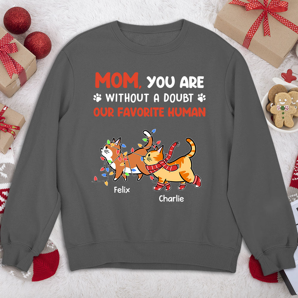 Favorite Human No Doubt 2 - Customizable Personalized Unisex 8.0 oz Sweatshirt for Pet Lovers