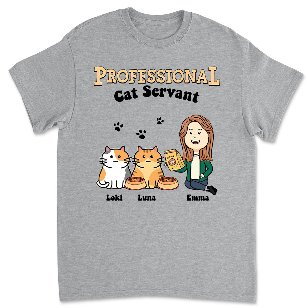 The Cat Servant - Personalized Custom Unisex 5.3 oz T-shirt for Pet Lovers