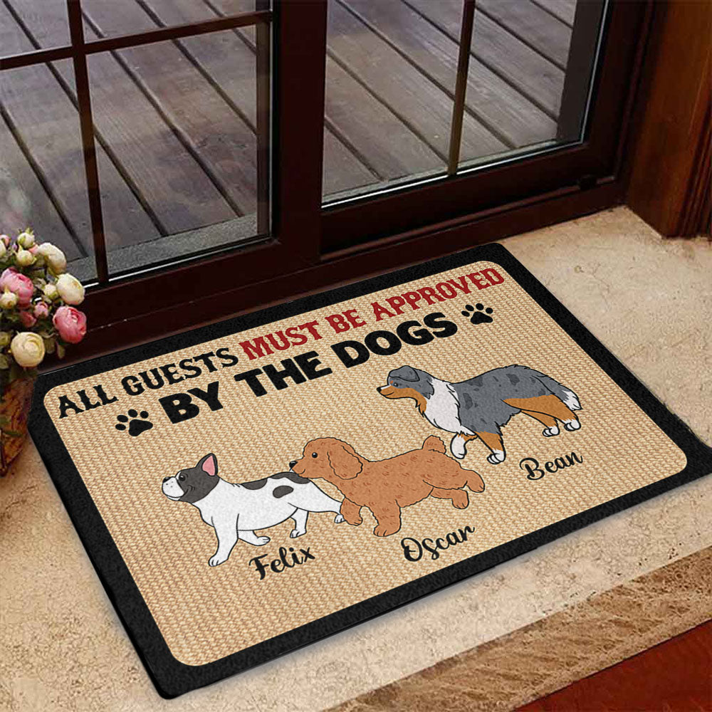 Approved By Dogs - Personalized Custom Doormat with Sublimation Printing and Multiple Sizes