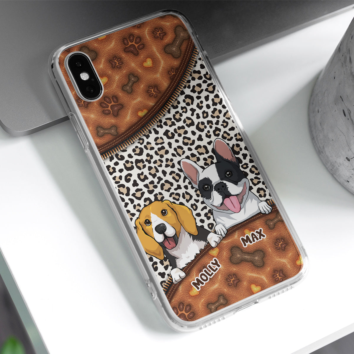 Our Dogs - Customizable 3D Inflated Effect Personalized Phone Case for Smartphones
