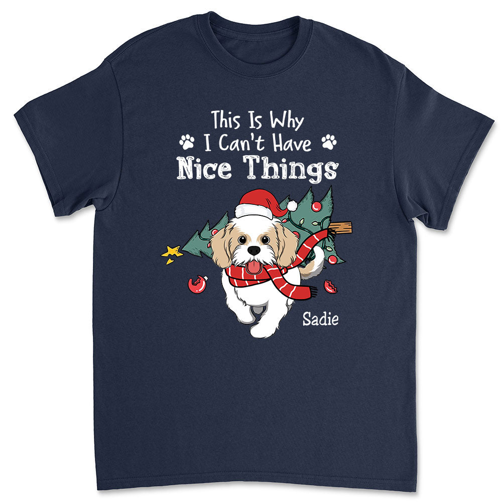 The Reason Is Here - Personalized Custom Unisex 5.3 oz T-shirt for Pet Lovers