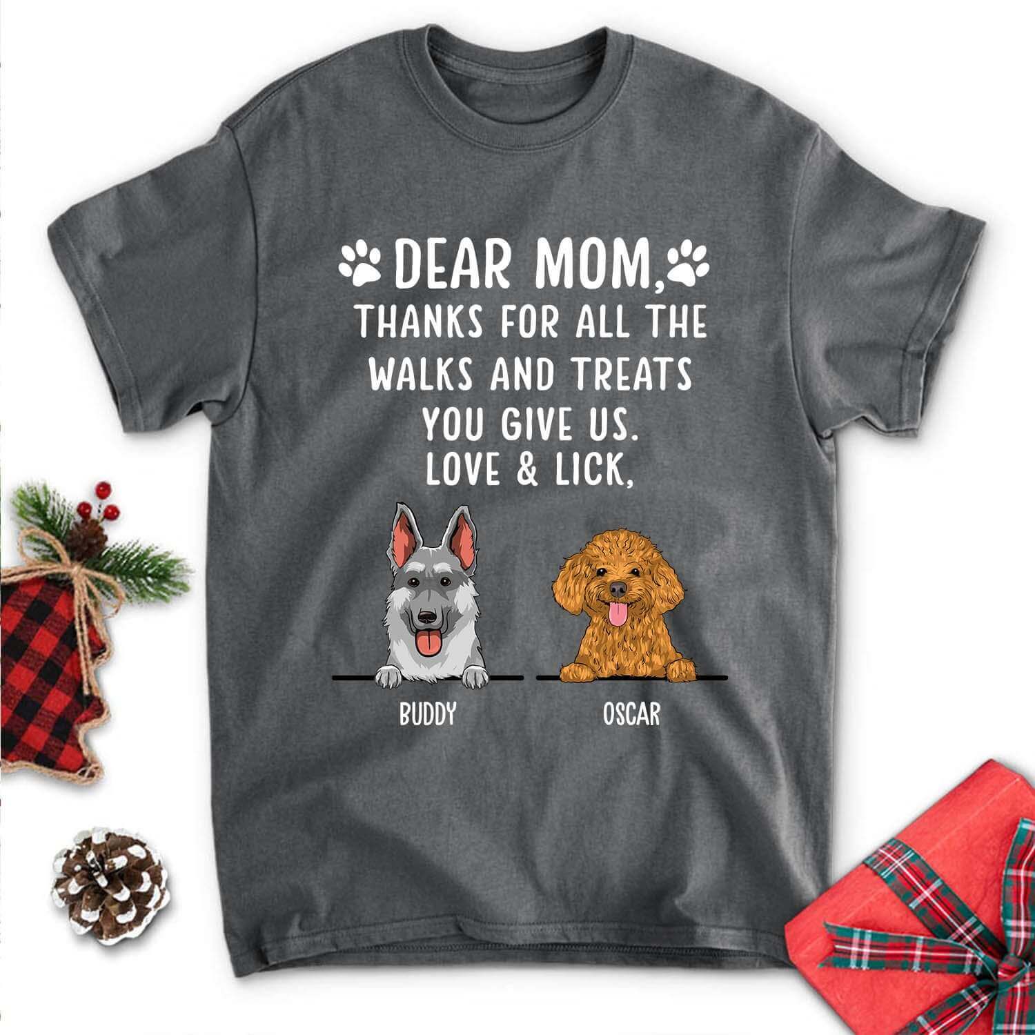Thanks For All The Treats - Personalized Custom Unisex Cotton Blend T-shirt for Pet Lovers