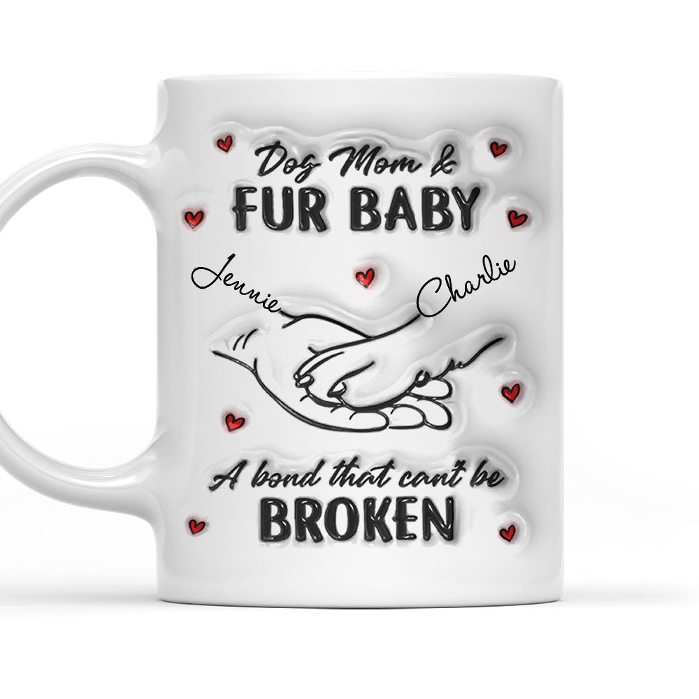Personalized Custom Dog Mom Fur Baby Coffee Mug - 11oz & 15oz Sizes