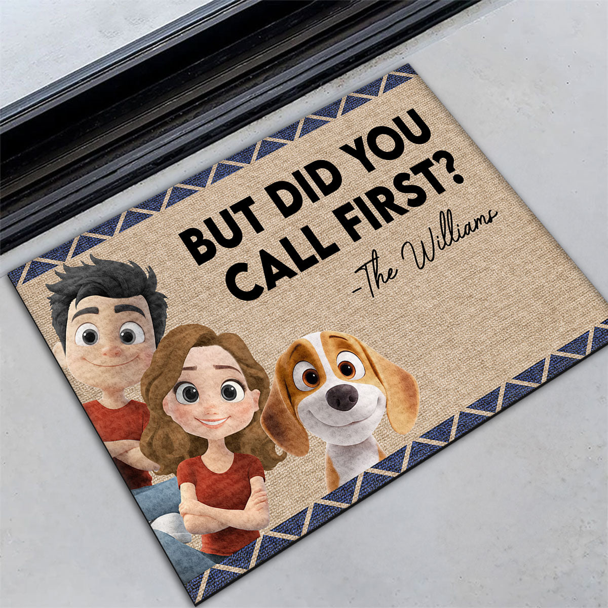But Did You - Personalized Custom Pet Doormat with Sublimation Printing and Multiple Size Options