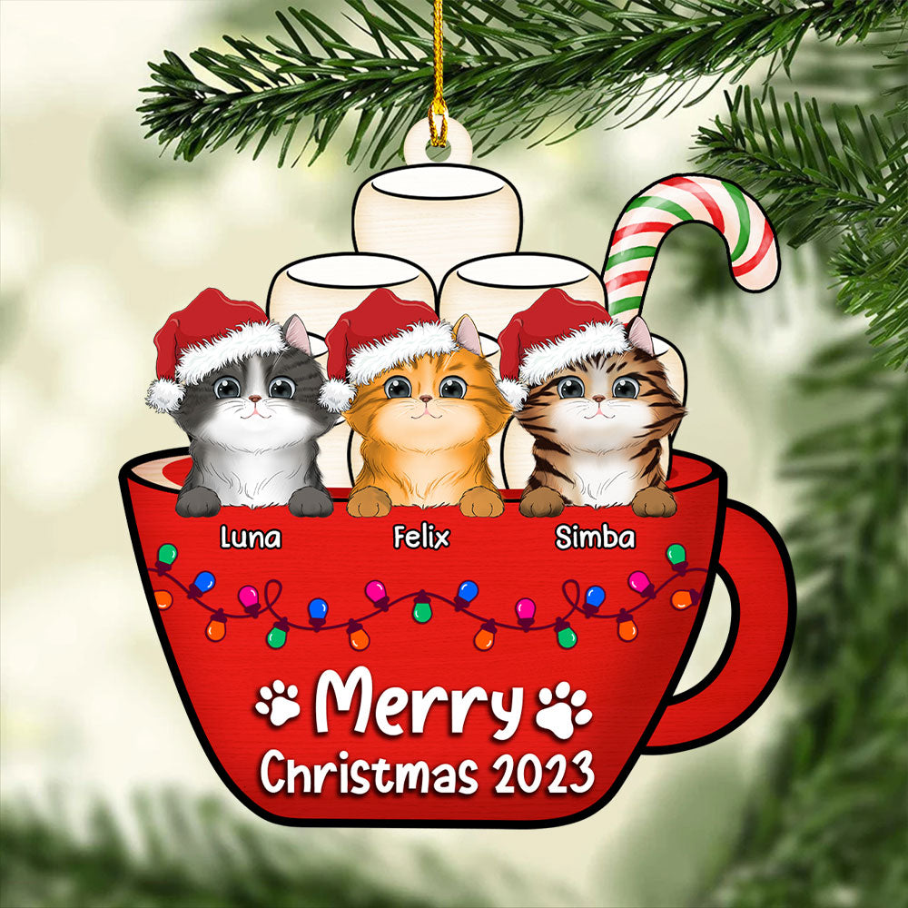 Sweet Pawlidays - Personalized Custom Single - Layered Wood Christmas Ornament for Pet Lovers
