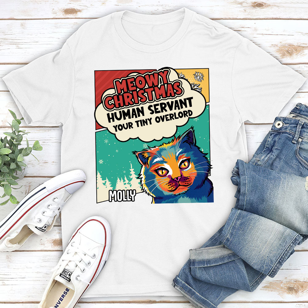 Merry Xmas Personalized Custom Unisex 5.3 oz T-shirt for Pet Lovers
