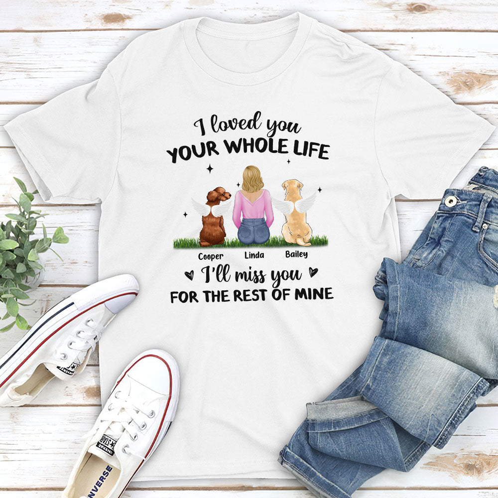 The Rest Of Mine - Personalized Custom Unisex Memorial T-shirt for Pet Lovers