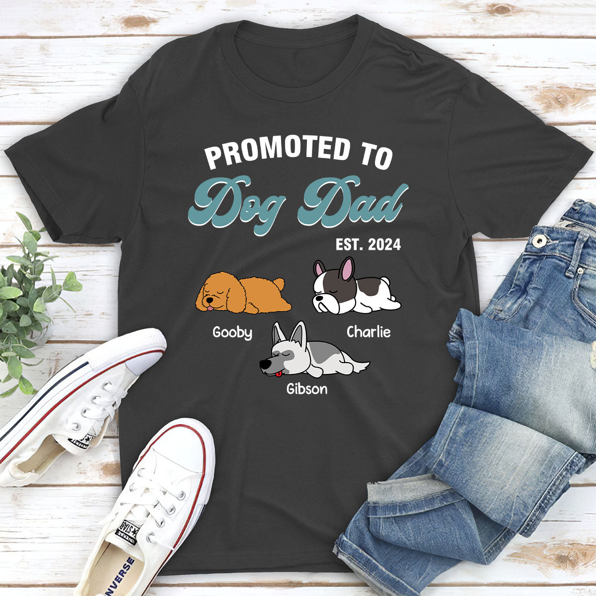 Promoted To - Personalized Custom Unisex 5.3 oz T-shirt for Pet Lovers