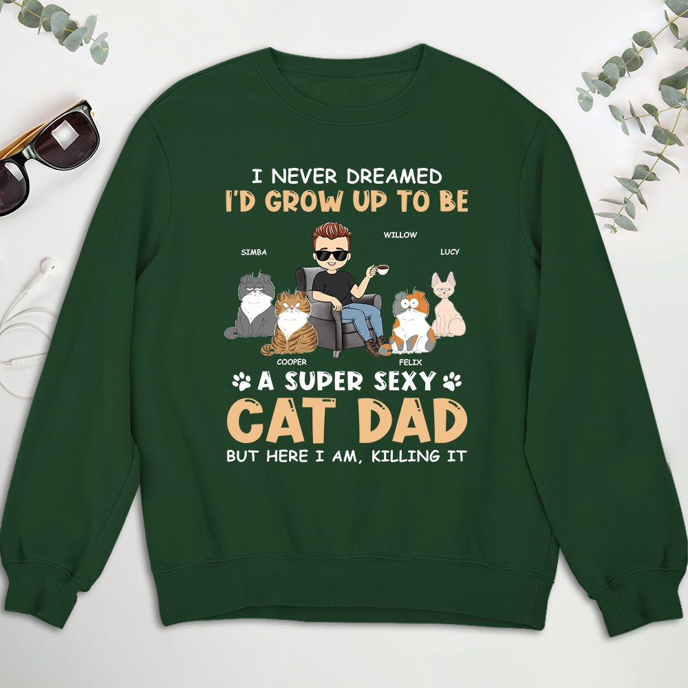 Sexy Personalized Custom Dad Mom Unisex 8.0 oz Sweatshirt - Ideal Gift for Pet Lovers