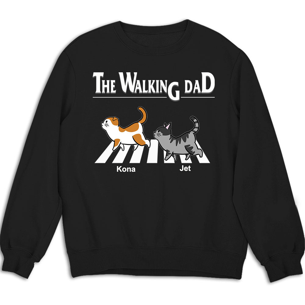 The Walking Cat - Personalized Custom Unisex 8.0 oz Sweatshirt for Pet Lovers