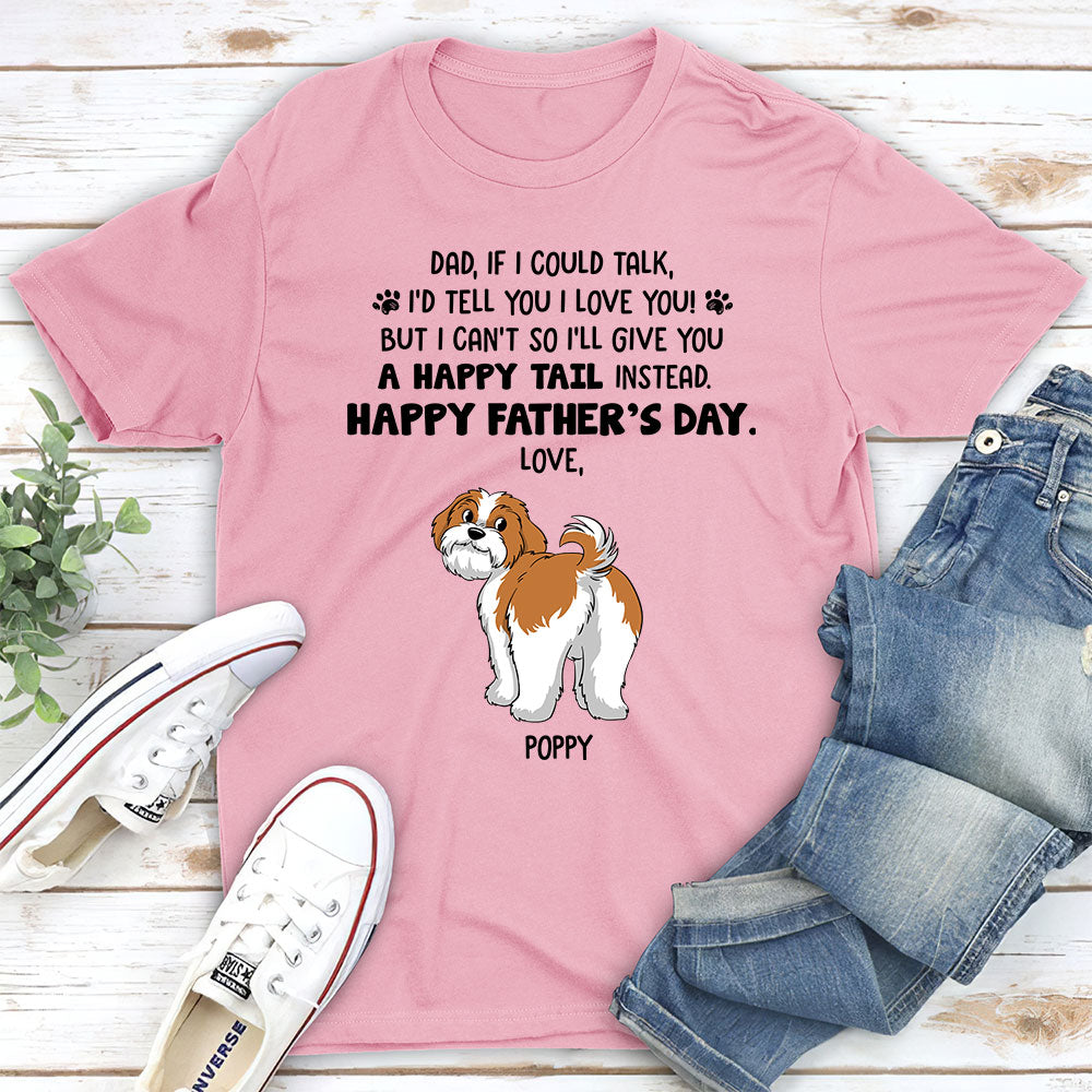 Happy Tail Instead - Personalized Custom Unisex 5.3 oz T-shirt for Pet Lovers