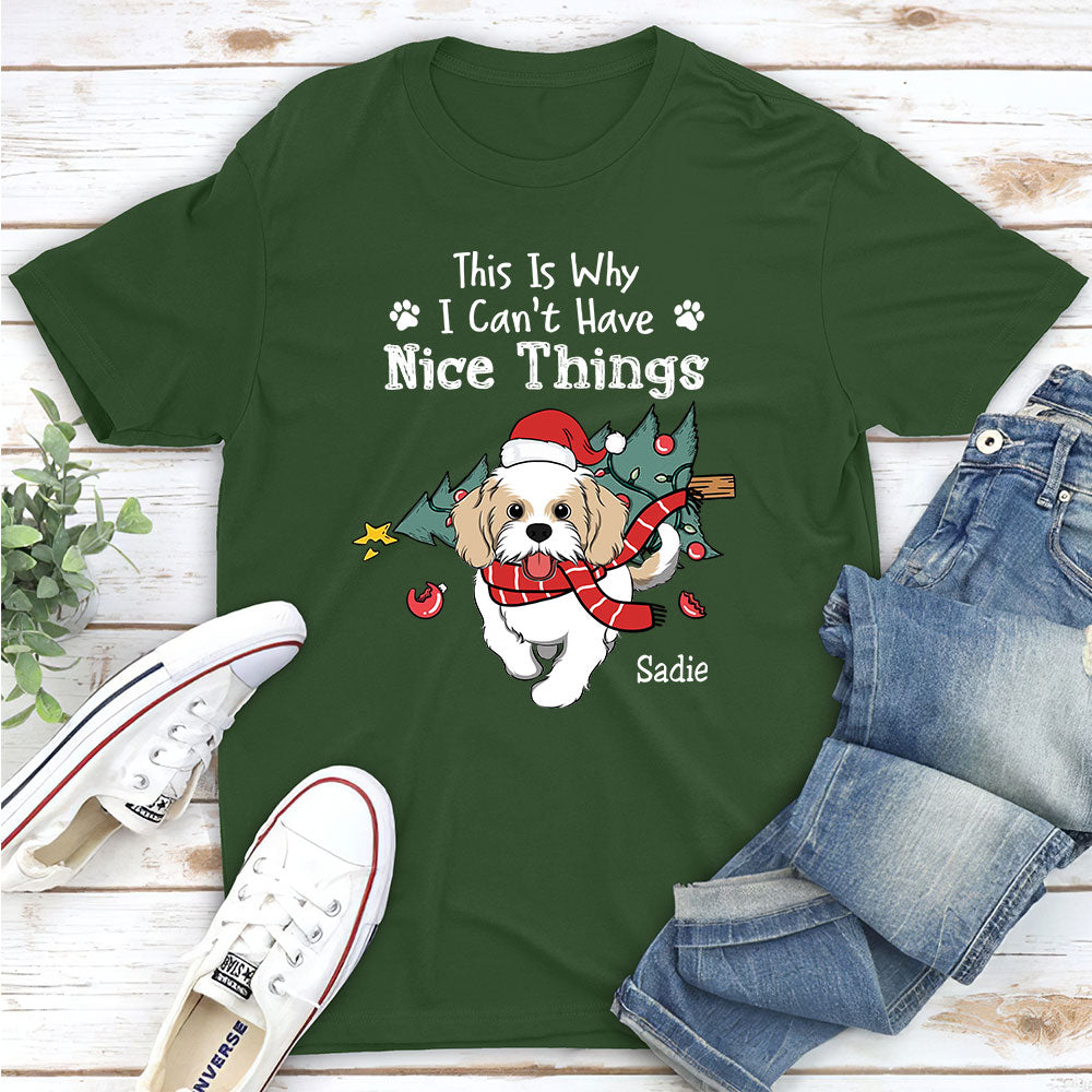 The Reason Is Here - Personalized Custom Unisex 5.3 oz T-shirt for Pet Lovers