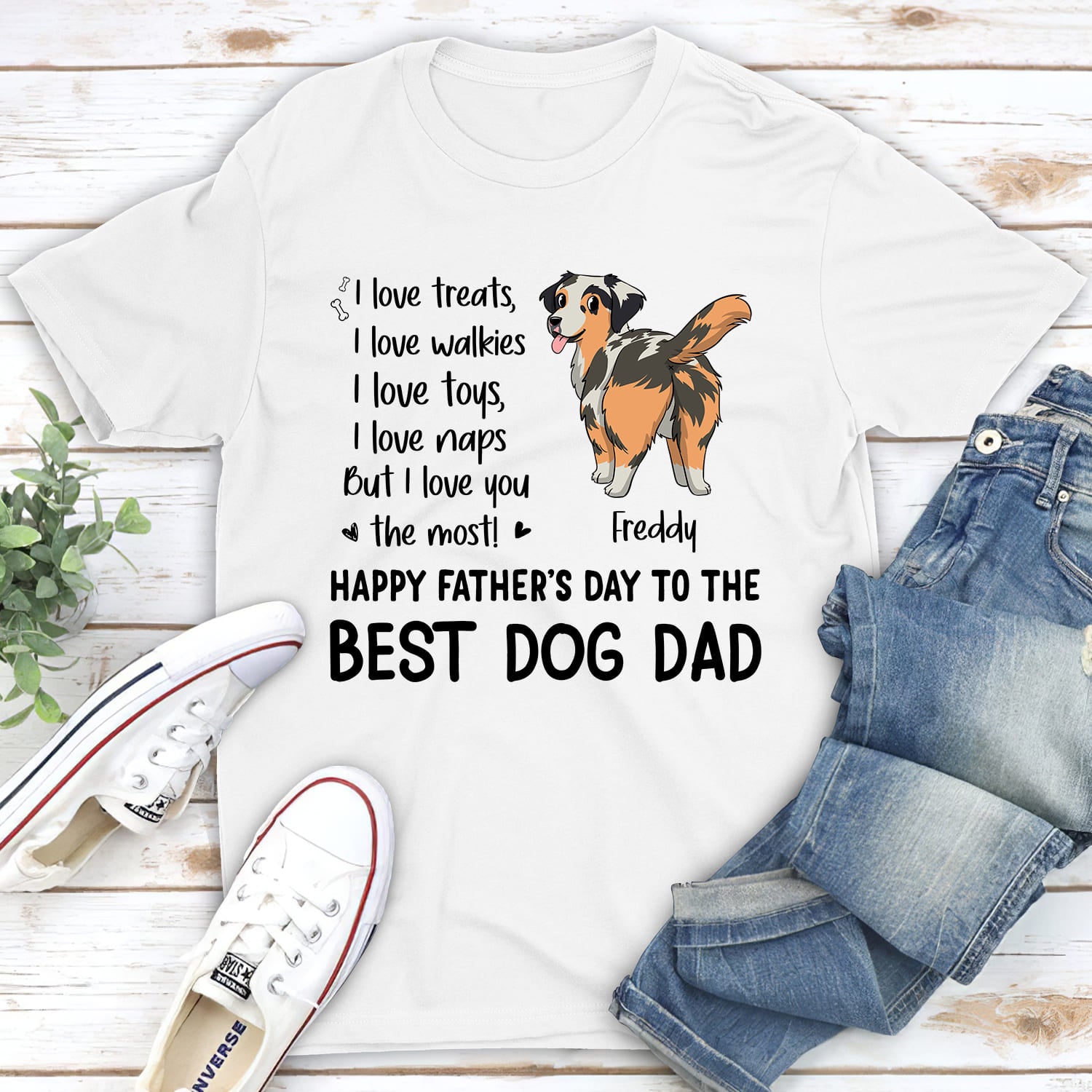 I Love You The Most - Personalized Custom Unisex 5.3 oz T-shirt for Pet Lovers