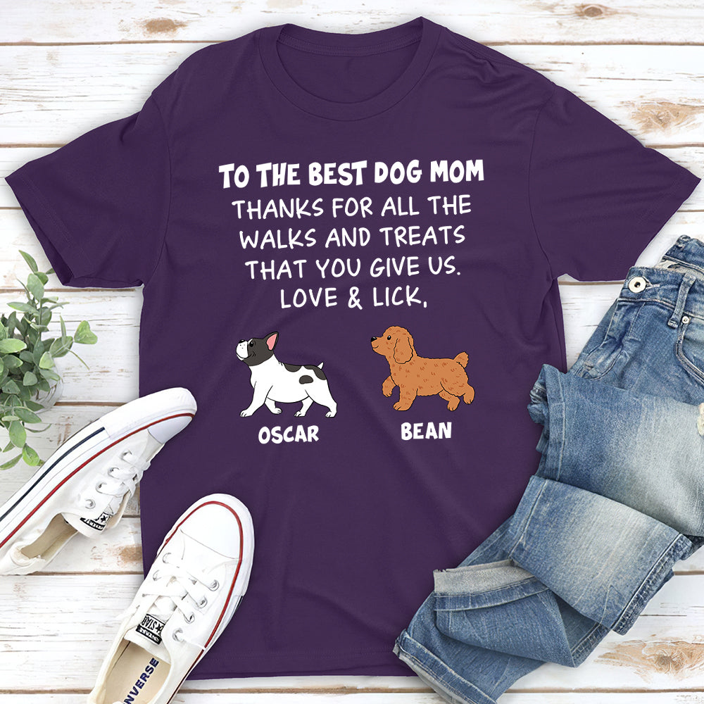 Walking Dog - Personalized Custom Unisex 5.3 oz T-shirt for Pet Lovers