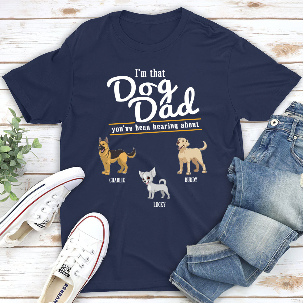 That Dog Dad - Personalized Custom Unisex 5.3 oz T-shirt for Pet Lovers