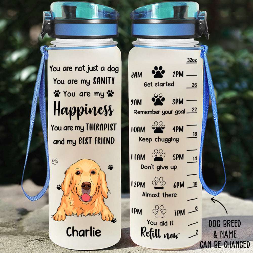 Unique Personalized Custom Dog - Themed Water Tracker Bottle for Pet Lovers