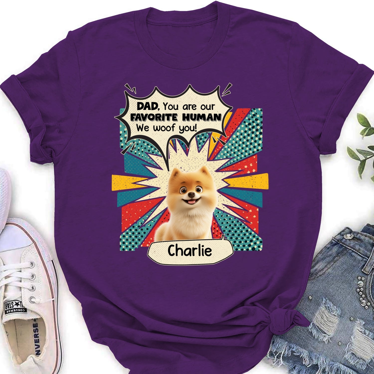 You Are My Favorite Human - Customizable Personalized Women's T-shirt for Pet Lovers