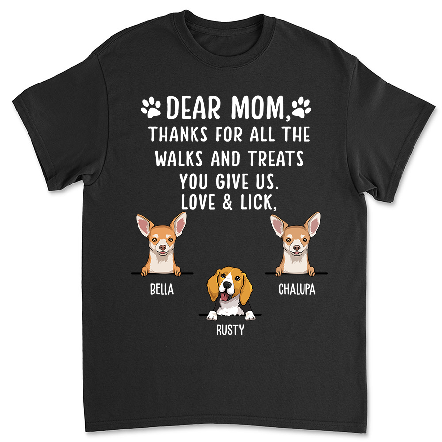 Thanks For All The Treats - Personalized Custom Unisex Cotton Blend T-shirt for Pet Lovers