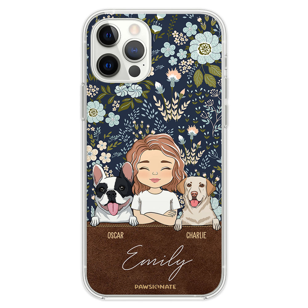Dog Mom Floral - Personalized Custom TPU Phone Case for Canine Lovers