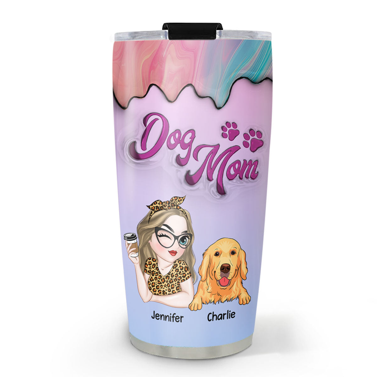 My Lovely Dog - Customizable 3D Inflated Effect Personalized 20oz Stainless Steel Tumbler