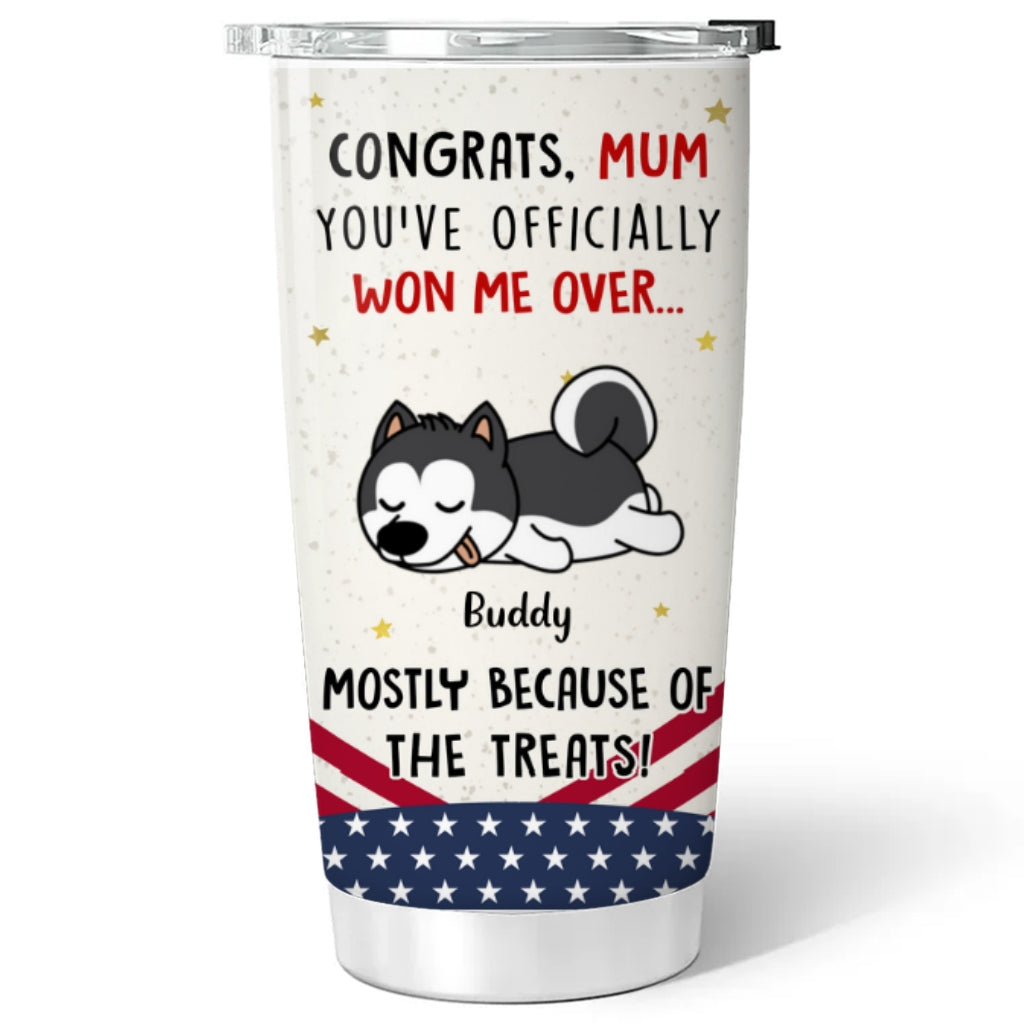 Congrats Dog Dad Mom - Personalized Custom 20oz Stainless Steel Tumbler with Thousands of Cool Designs