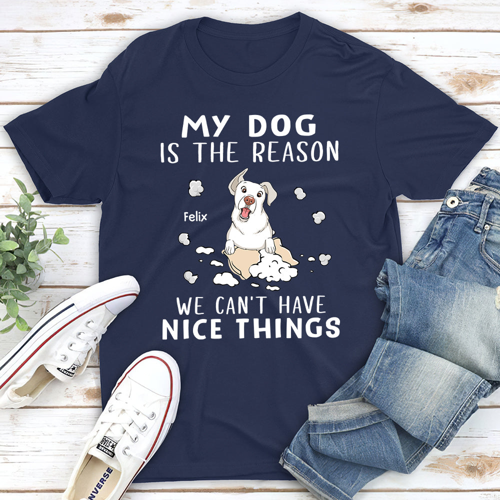 The Reason - Personalized Custom Unisex 5.3 oz T-shirt for Pet Lovers
